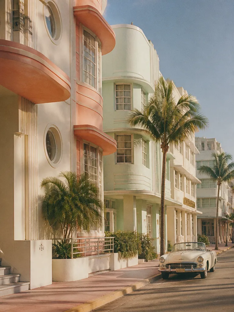 South Beach, Miami — Art deco, arena y desfile eterno