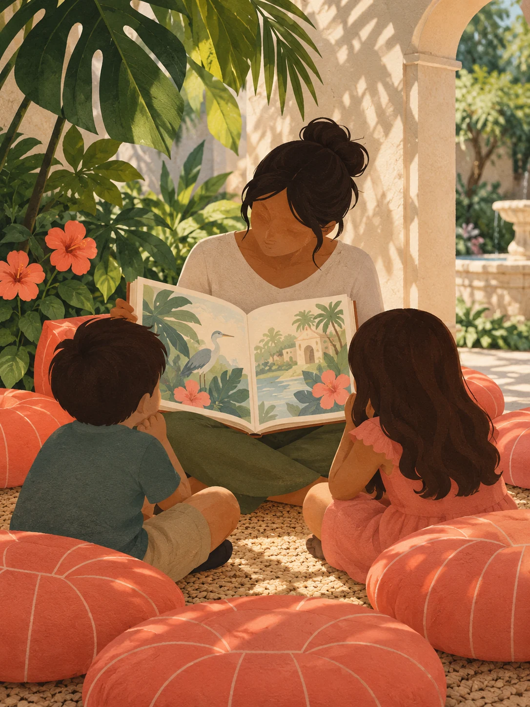 Ilustración editorial de ENTRELIBROS: cuentos y lecturas