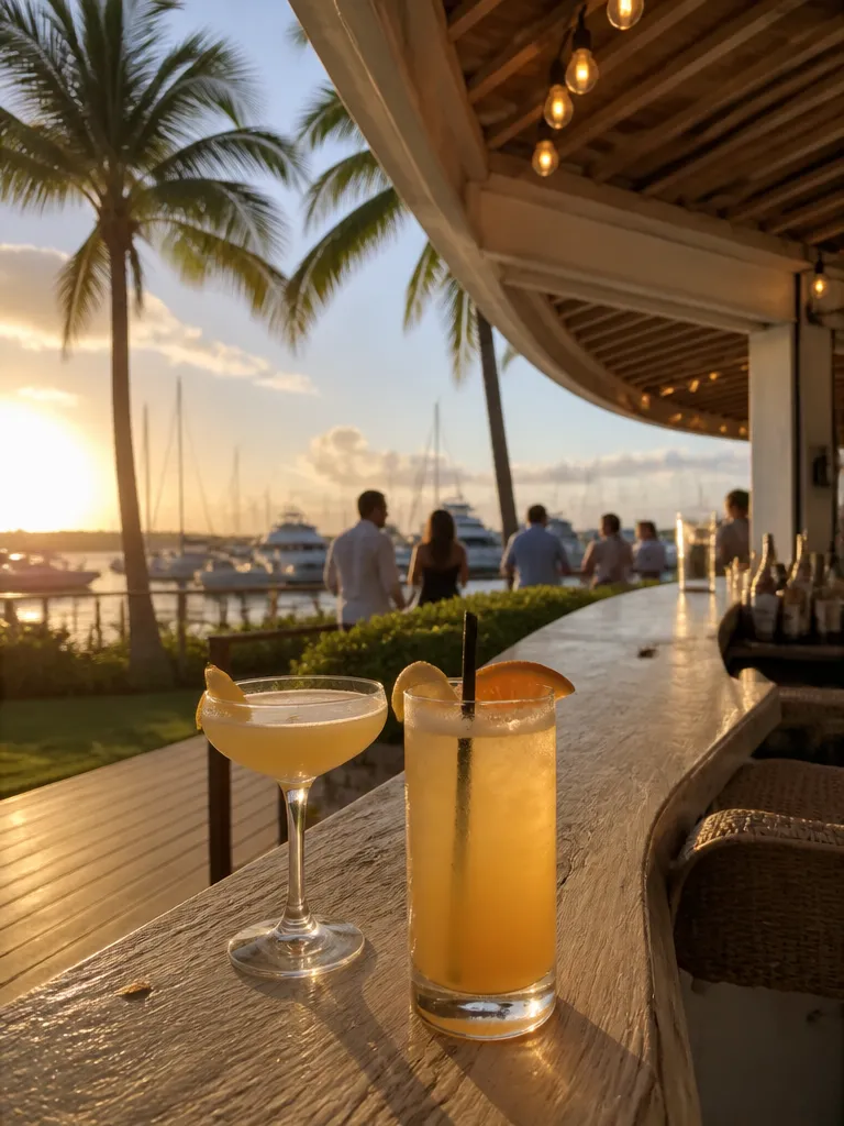 Happy Hour frente a la bahía en Regatta Grove