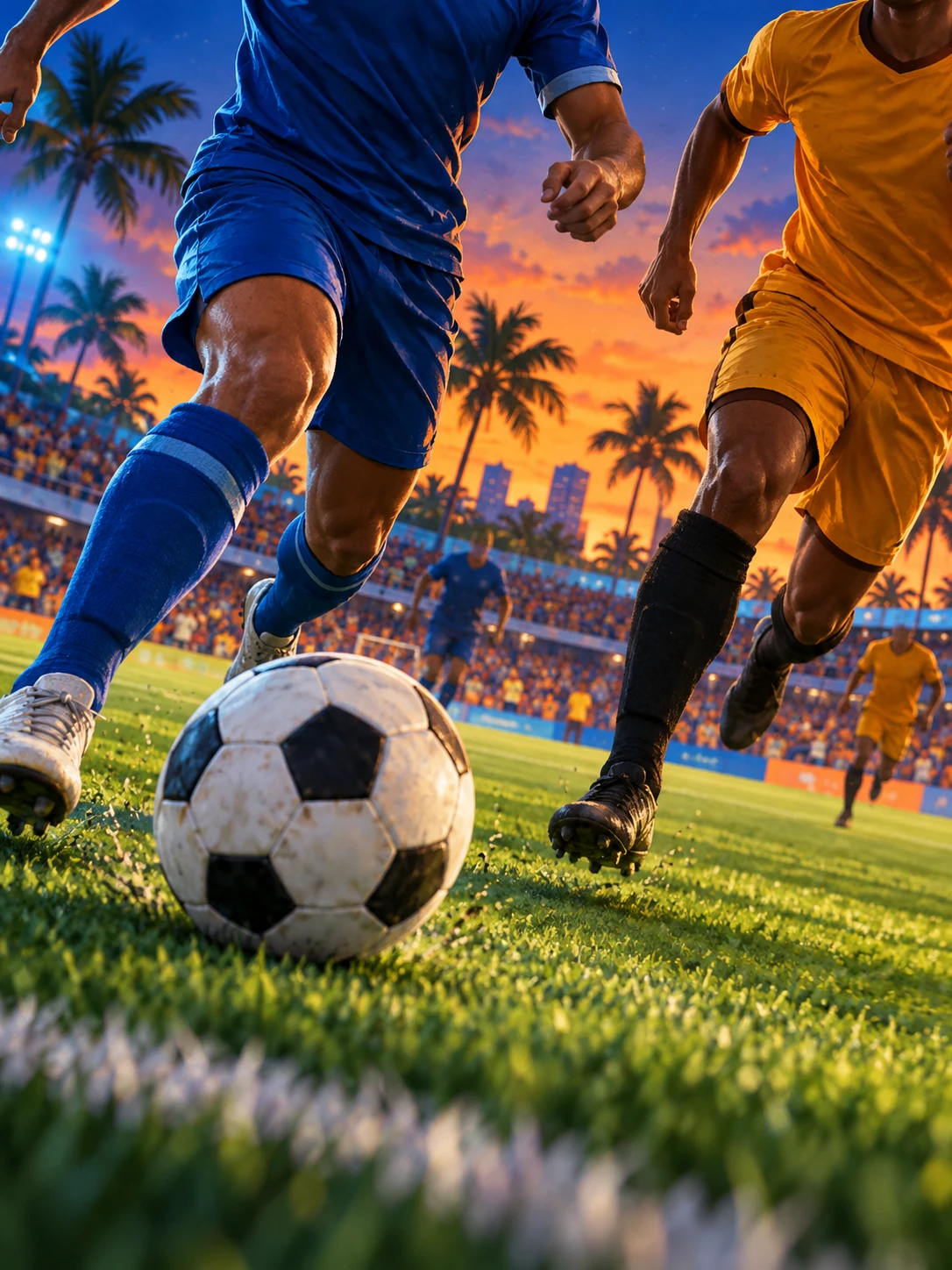 Ilustración editorial de Miami FC vs. Charleston Battery