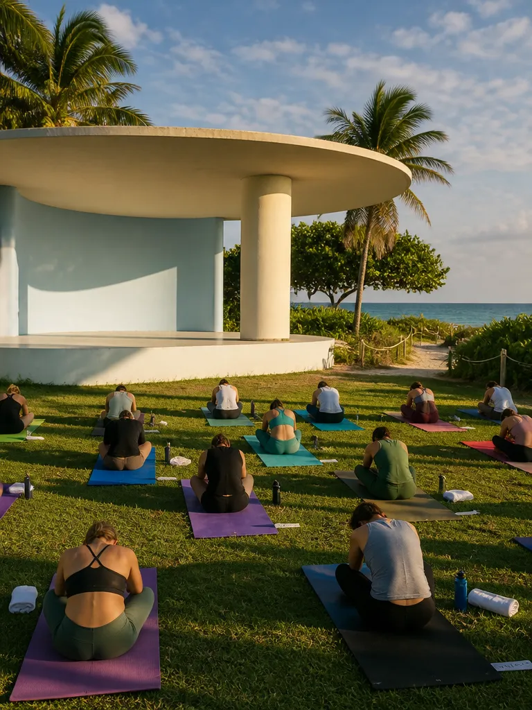 NOBE Yoga in the Park en el North Shore Bandshell